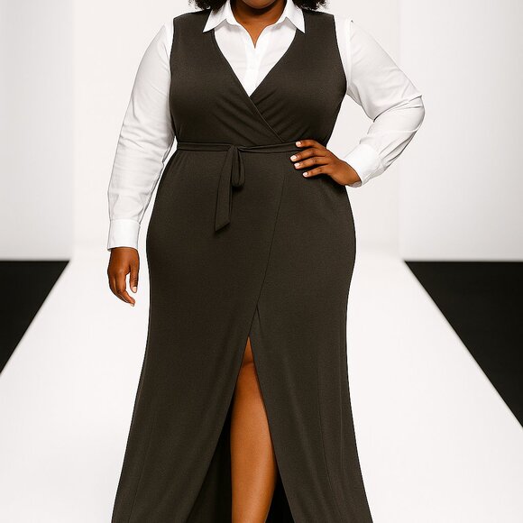 Sassi Rebel sleeveless Maxi dress with front split - Picture 4 of 4